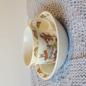 Vintage Royal Doulton 1936 Bunnykins Childs Bowl and Cup Set